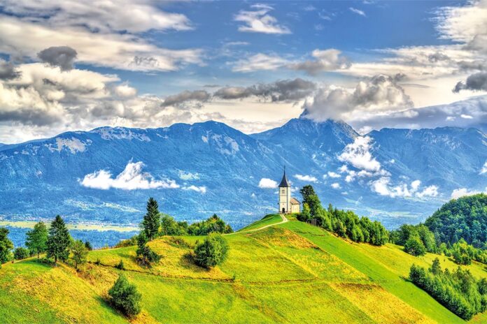 Saints Primus and Felician Church in Jamnik village, Slovenia