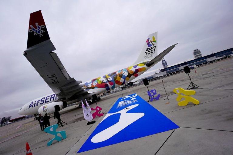 Air Serbia Unveils New Plane Featuring Expo 2027 Design