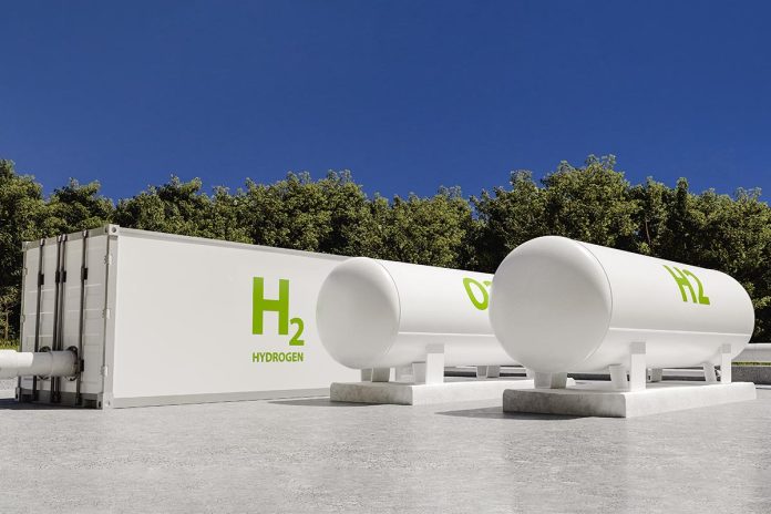 Hydrogen clean energy. 3D render.
