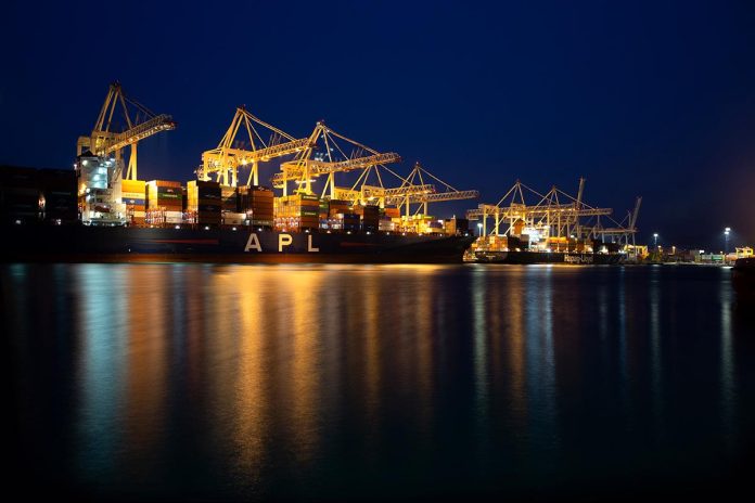 Luka,Koper,,Slovenia,-,February,9th,2023:,Container,Cranes,At