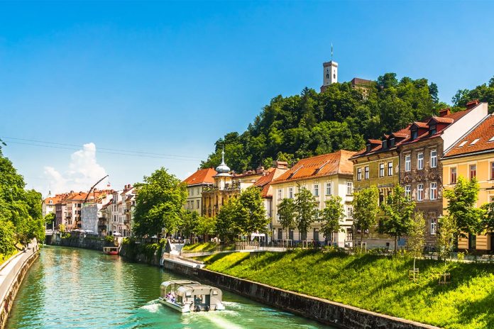 View,On,Medieval,Buildings,And,Ljubljanica,River,In,Ljubljana,-