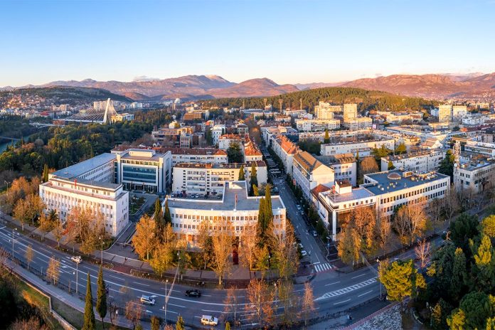 Podgorica,Montenegro:,President,,Parliament,,Government,And,Treasury,Buildings,Are,All