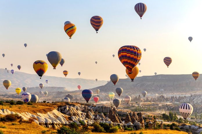 The,Balloon,Flight,,The,Great,Tourist,Attraction,Of,Cappadocia.,Cappadocia