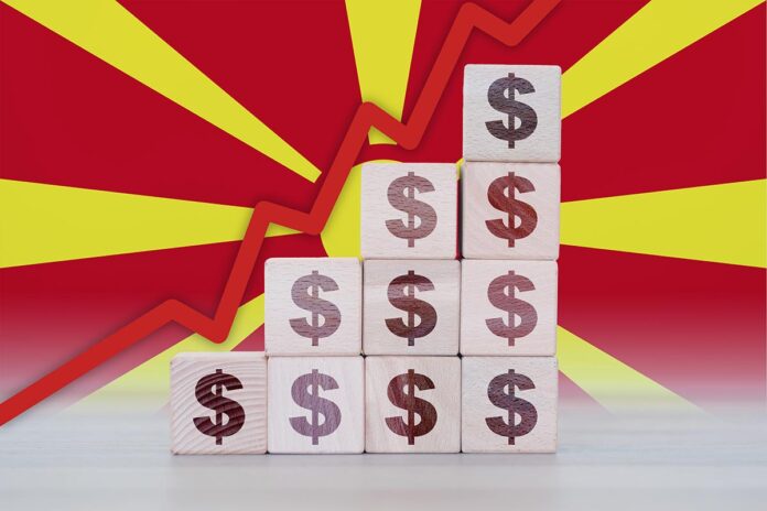 Macedonia,Economic,Collapse,,Increasing,Values,With,Cubes,,Financial,Decline,,Crisis
