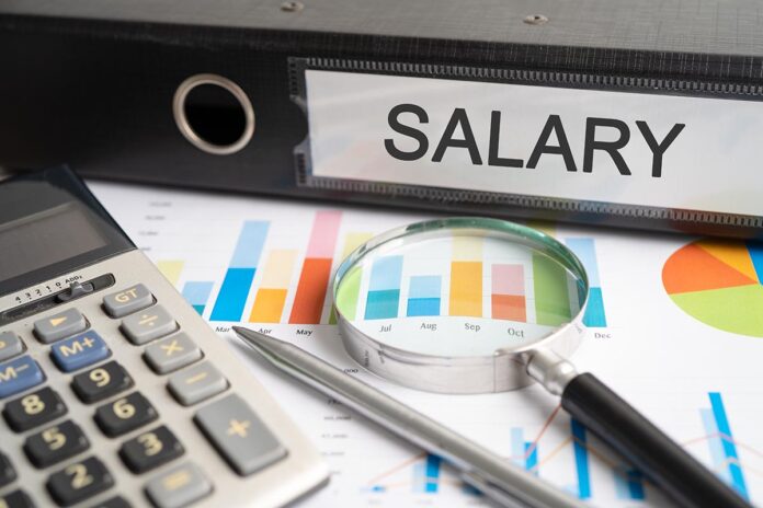 Salary, Binder data finance report business with graph analysis