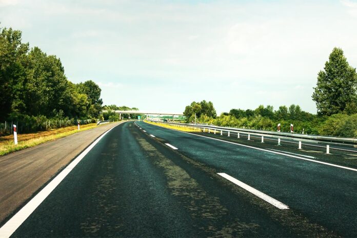 Empty,A3,Motorway,In,Croatia,In,Summer,Morning