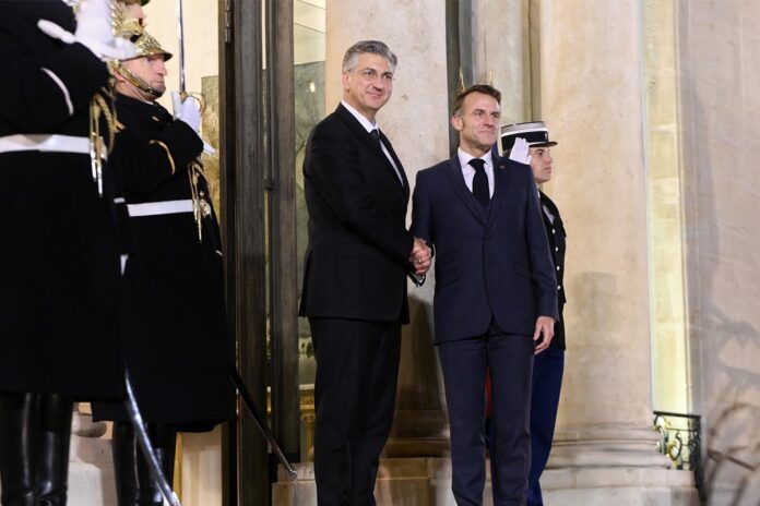 Emmanuel Macron i Andrej Plenković