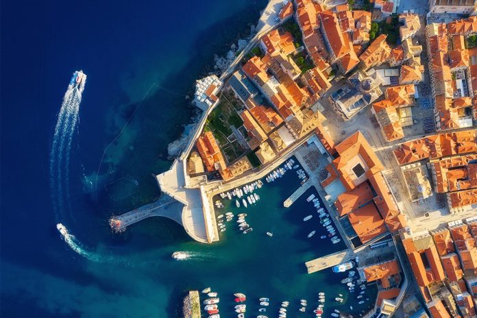 Dudrovnik,,Croatia.,Aerial,View,On,The,Old,Town.,Vacation,And