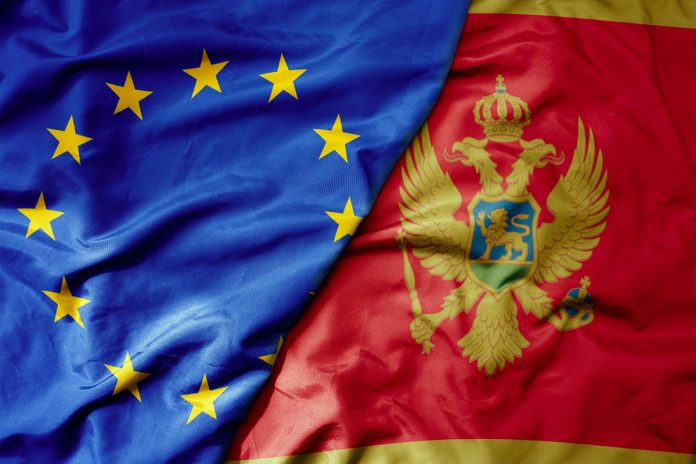 Big,Waving,Realistic,National,Colorful,Flag,Of,European,Union,And