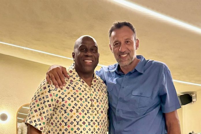 Magic Johnson Reunites with Vlade Divac in Montenegro Magic Johnson Reunites with Vlade Divac in Montenegro