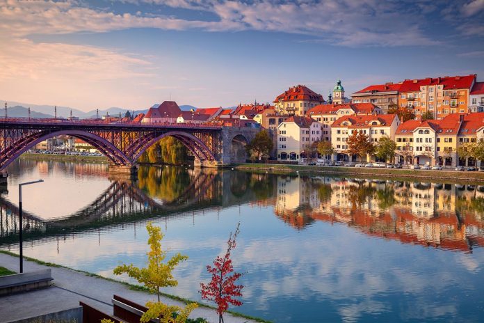 Maribor,,Slovenia.,Cityscape,Image,Of,Maribor,,Slovenia,At,Beautiful,Summer