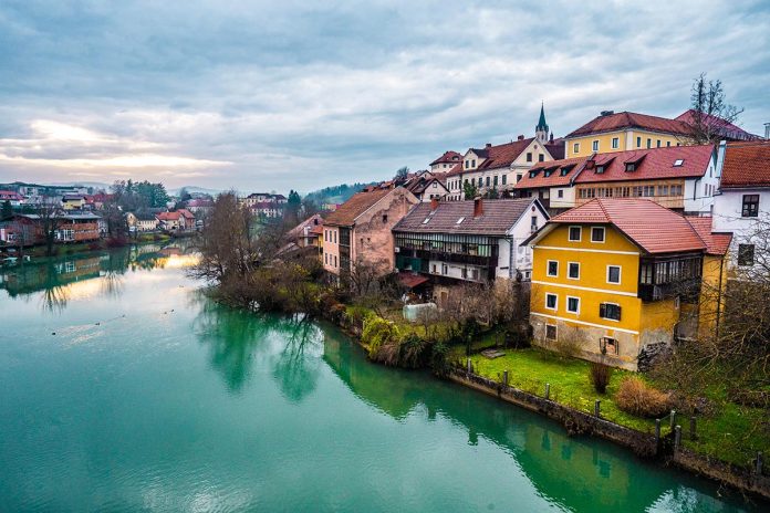 Slovenia,River,During,The,Sunset,Novo,Mesto,,Slovenija