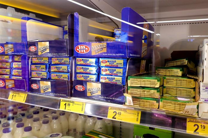 Cracow,,Poland,-,September,2021:,Polish,Butter,In,A,Refrigerator