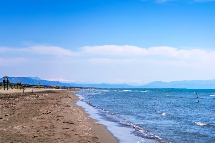 Wide,And,Long,Sandy,Beach,Called,Velika,Plaza,Near,Ulcinj,