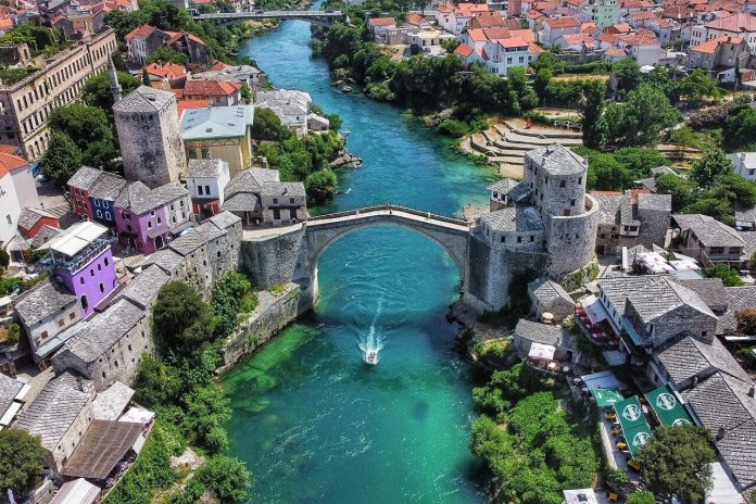 Stari Most: The Unbroken Spirit of Mostar’s Stone Sentinel aerial-view-of-the-mostar-old-bridge