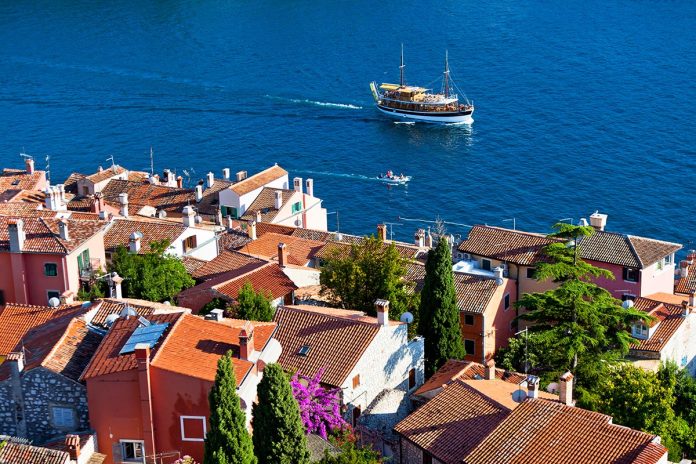 Aerial View from Rovinj Belfry, Croatia
