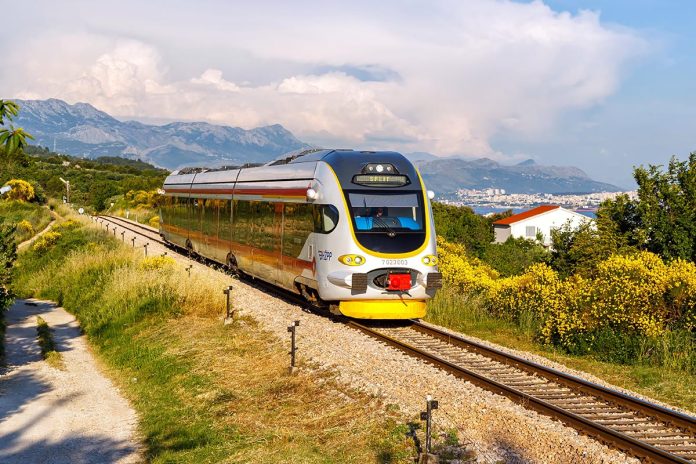 Kaštel,Stari,,Croatia,-,May,31,,2023:,Commuter,Train,Of